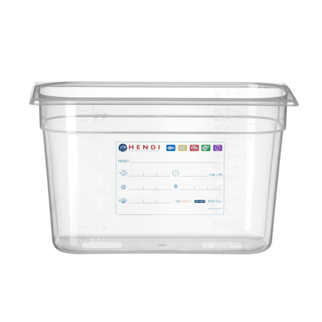 Bac Gastronorme GN 1/3 Transparent 7,8L (325x176x200mm) - Hendi