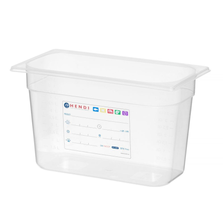Bac Gastronorme GN 1/3 Transparent 7,8L (325x176x200mm) - Hendi