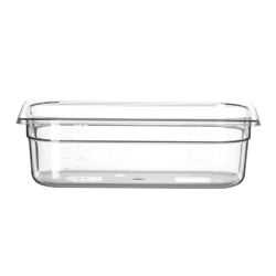 Bac Gastronorme GN 1/3 Transparent Profi Line, Profondeur 100mm, Capacit&eacute; 4L - Hendi