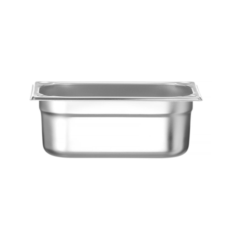 Bac Gastronorme GN 1/4 Inox, Profondeur 100mm, 2,8L Kitchen Line - Hendi