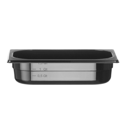 Bac Gastronorme GN 1/4 Profi Line 1,8L Noir 265x162x65mm - Hendi