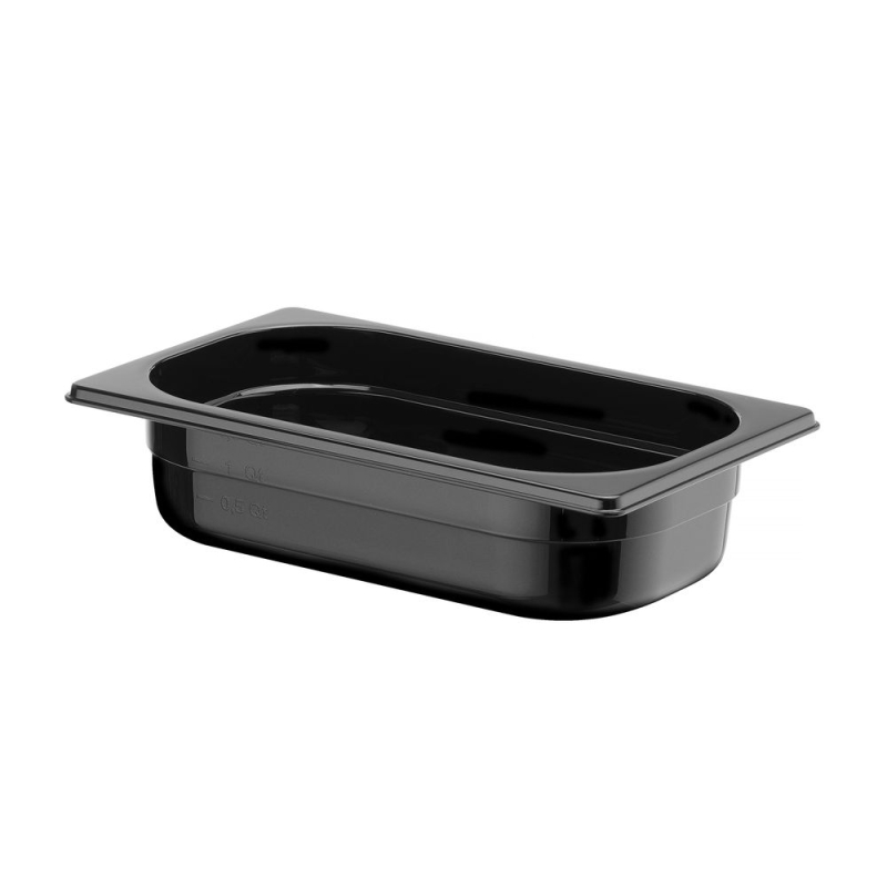 Bac Gastronorme GN 1/4 Profi Line 1,8L Noir 265x162x65mm - Hendi