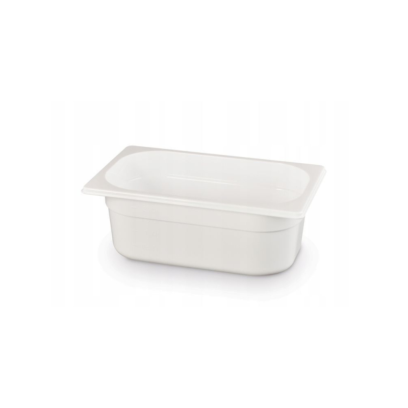 Bac Gastronorme GN 1/4 Profi Line 1,8L, Profondeur 65mm, PC Polycarbonate Blanc - Hendi