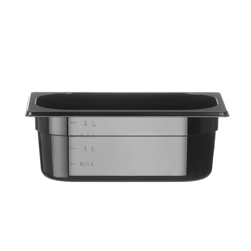 Bac Gastronorme GN 1/4 Profi Line 2,8L Noir 265x162x100mm - Hendi