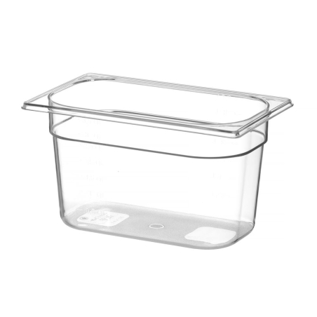 Bac Gastronorme GN 1/4 Profi Line 5,5L Transparent H 200mm - Hendi
