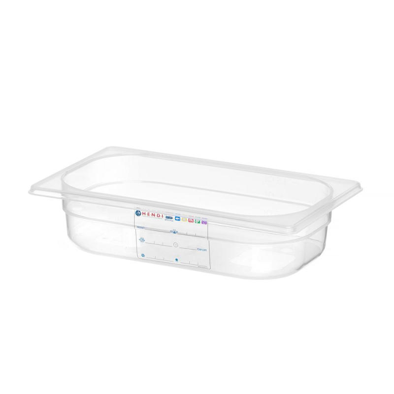 Bac Gastronorme GN 1/4 Transparent 1.8L 265x162x65mm - Hendi
