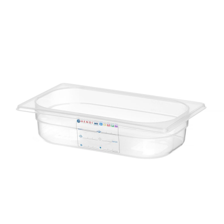 Bac Gastronorme GN 1/4 Transparent 1.8L 265x162x65mm - Hendi
