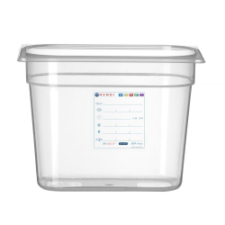 Bac Gastronorme GN 1/4 Transparent 5,5L, 200mm Hendi - Hendi