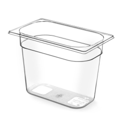 Bac Gastronorme GN 1/4, 2.8L, Hauteur 100mm, Transparent PC - Hendi