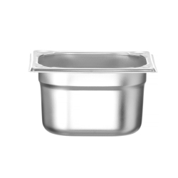 Bac Gastronorme GN 1/6 Acier Inox 1,6L Profondeur 100mm Kitchen Line - Hendi