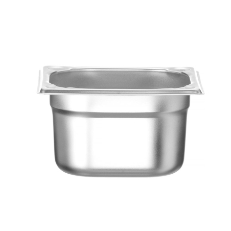 Bac Gastronorme GN 1/6 Acier Inox 1,6L Profondeur 100mm Kitchen Line - Hendi
