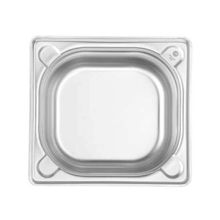Bac Gastronorme GN 1/6 Acier Inox 1,6L Profondeur 100mm Kitchen Line - Hendi