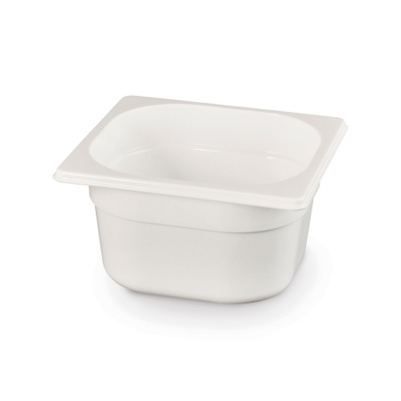 Bac Gastronorme GN 1/6 H150mm Blanc 2,4L Polypropyl&egrave;ne, 176x162mm - Hendi