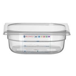 Bac Gastronorme GN 1/6 Polycarbonate Transparent 1L (H 65mm) - Hendi