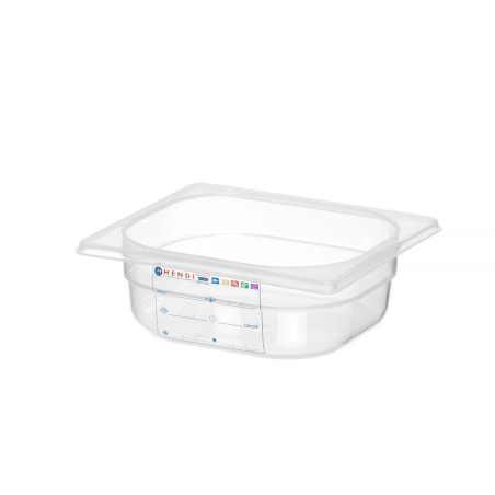 Bac Gastronorme GN 1/6 Polycarbonate Transparent 1L (H 65mm) - Hendi