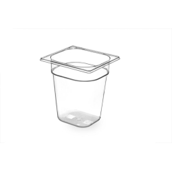 Bac Gastronorme GN 1/6 Polycarbonate Transparent 3,4L, H200mm - Hendi