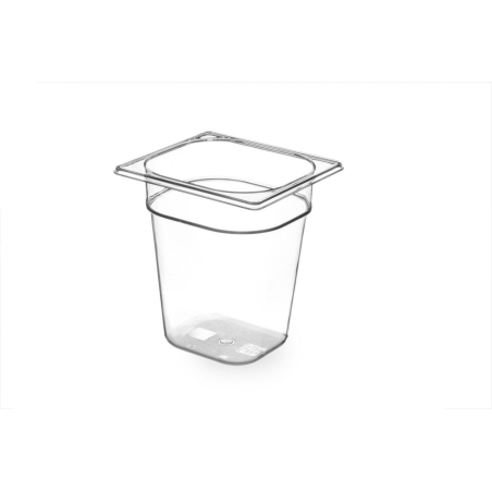 Bac Gastronorme GN 1/6 Polycarbonate Transparent 3,4L, H200mm - Hendi