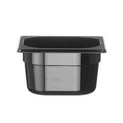 Bac Gastronorme GN 1/6 Profi Line Noir 1,6L - Hendi