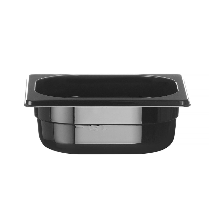 Bac Gastronorme GN 1/6 Profi Line Noir 1L, H 65mm - Hendi