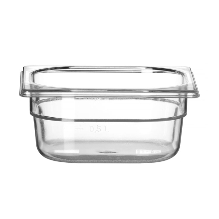 Bac Gastronorme GN 1/6 Profi Line, 1L, Transparent, 176x162x65mm - Hendi
