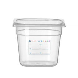 Bac Gastronorme GN 1/6 Transparent 2,4L, Profondeur 150mm - Hendi