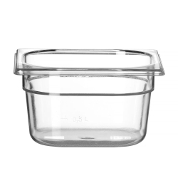Bac Gastronorme GN 1/6 Transparent Profi Line 1,6L (176x162x100mm) - Hendi