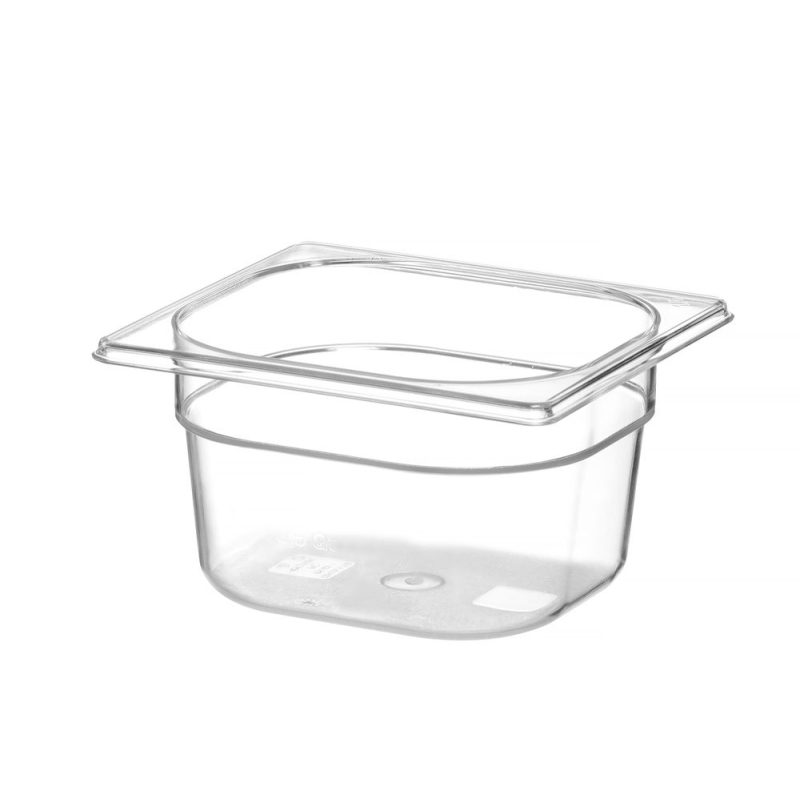 Bac Gastronorme GN 1/6 Transparent Profi Line 1,6L (176x162x100mm) - Hendi