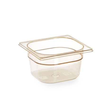 Bac Gastronorme GN 1/6 Transparent R&eacute;sistant Haute Temp&eacute;rature 1,6L - Hendi