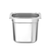 Bac Gastronorme GN 1/6, 2,4L, Hauteur 150mm, Inox, Kitchen Line - Hendi