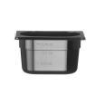 Bac Gastronorme GN 1/9 Noir 1L, Profondeur 100mm, 176x108mm - Hendi