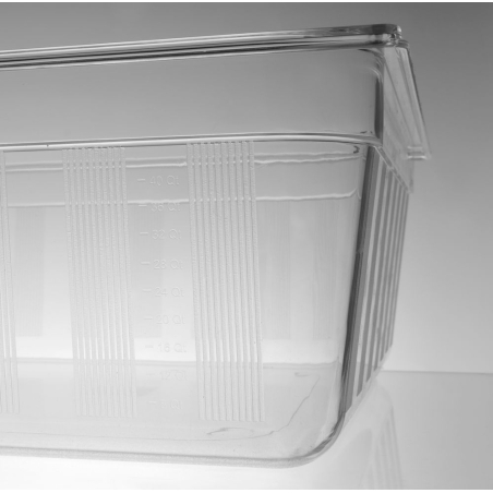 Bac Gastronorme GN 2/1 Transparent 58L, 650x530x200mm - Hendi