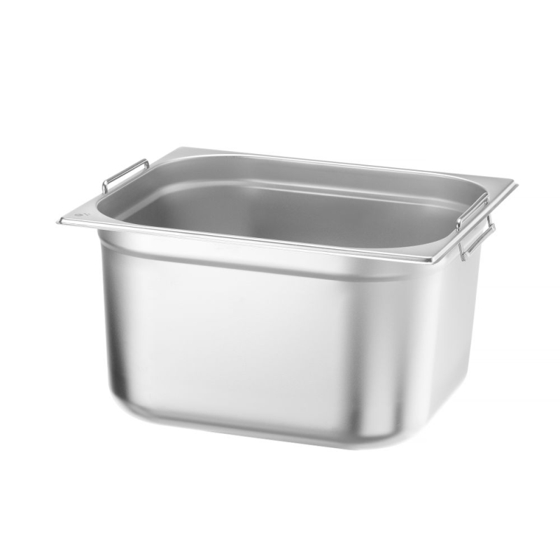 Bac Gastronorme GN 2/3 17L avec Poign&eacute;es Acier Inoxydable Budget Line - Hendi