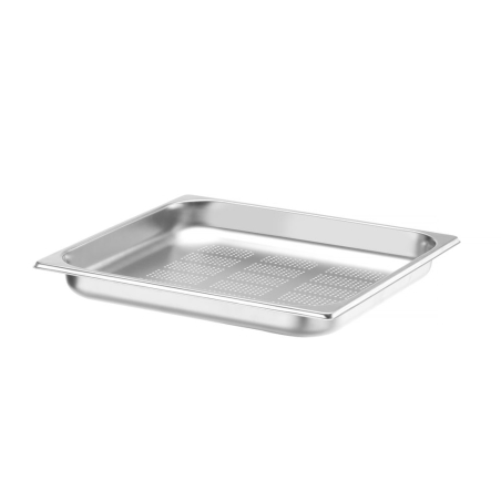 Bac Gastronorme GN 2/3 Perfor&eacute; Inox 3L Profi Line (H)40mm - Hendi
