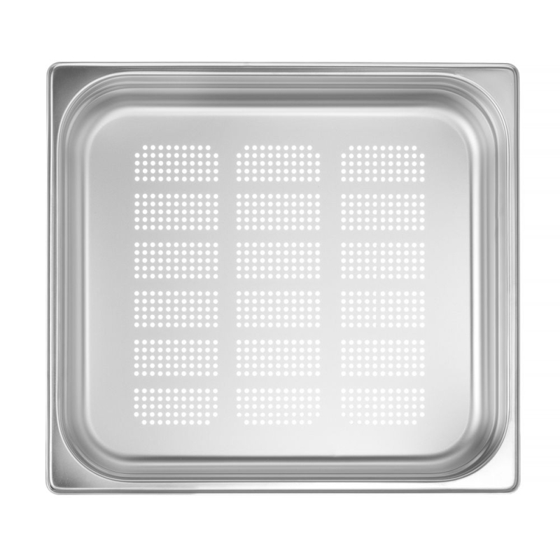 Bac Gastronorme GN 2/3 Perfor&eacute; Inox 3L Profi Line (H)40mm - Hendi