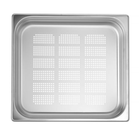 Bac Gastronorme GN 2/3 Perfor&eacute; Inox 5,5L (H)65mm Profi Line - Hendi