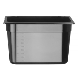 Bac Gastronorme HENDI Profi Line 1/2 Noir, 12,5L, 325x265x(H)200mm - Hendi