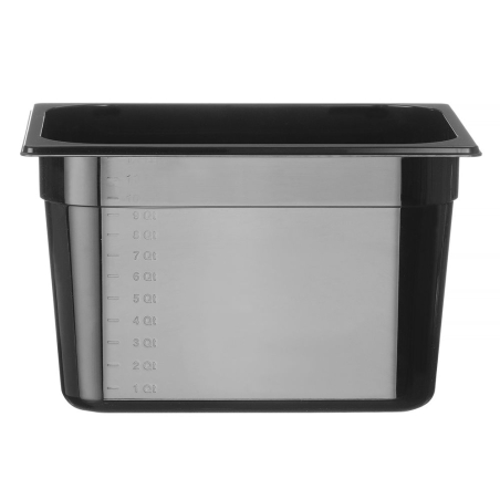 Bac Gastronorme HENDI Profi Line 1/2 Noir, 12,5L, 325x265x(H)200mm - Hendi
