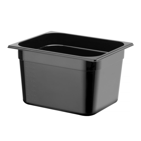 Bac Gastronorme HENDI Profi Line 1/2 Noir, 12,5L, 325x265x(H)200mm - Hendi