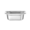 Bac Gastronorme Inox GN 1/9 Profondeur 65 mm, Capacit&eacute; 0,6 L - Hendi