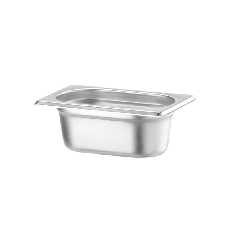 Bac Gastronorme Inox GN 1/9 Profondeur 65 mm, Capacit&eacute; 0,6 L - Hendi