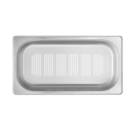 Bac Gastronorme Inox Perfor&eacute; GN 1/3, Profi Line, Hauteur 65mm - Hendi