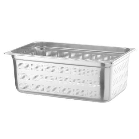 Bac Gastronorme Perfor&eacute; GN 1/1 Profondeur 200mm (28L) Inox Profi Line - Hendi