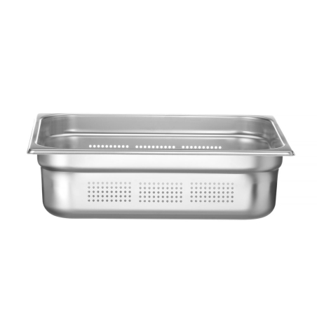 Bac Gastronorme Perfor&eacute; GN 2/3 Profi Line Acier Inoxydable 9L H100mm - Hendi