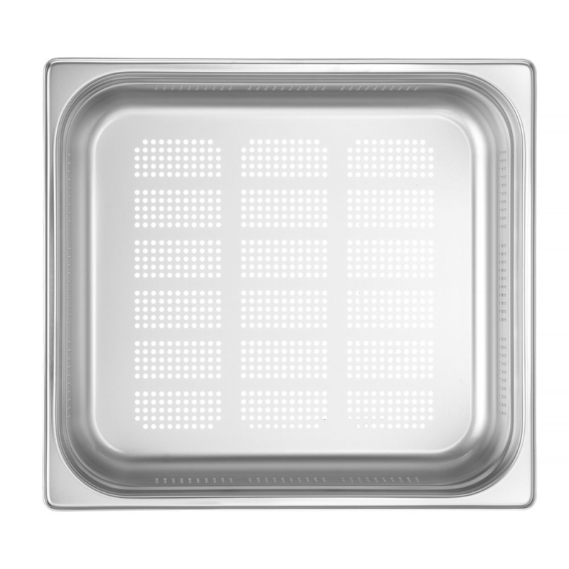 Bac Gastronorme Perfor&eacute; GN 2/3 Profi Line Acier Inoxydable 9L H100mm - Hendi