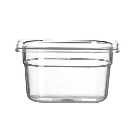 Bac Gastronorme Profi Line GN 1/9, 1L, Transparent, 176x108x100mm - Hendi