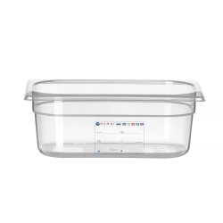 Bac Gastronorme Transparent GN 1/4 (2,8L) - 265x162x100mm - Hendi