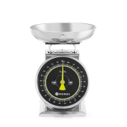 Balance de Cuisine M&eacute;canique Inox 5kg, Affichage Analogique &ndash; 580042 - Hendi