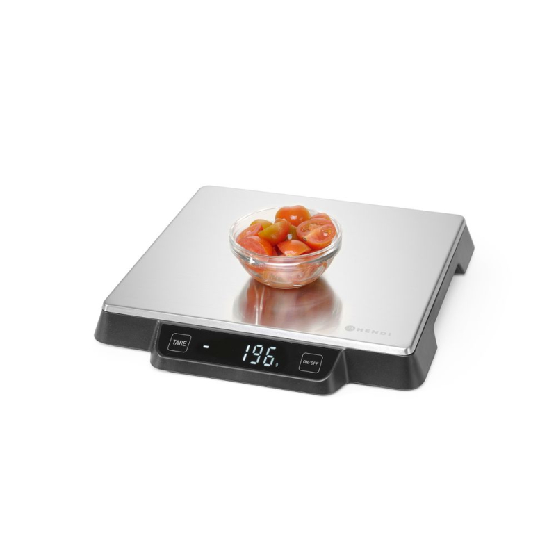 Balance de cuisine professionnelle 15 kg, pr&eacute;cision, acier inoxydable - Hendi