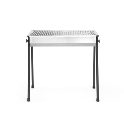 Barbecue &agrave; charbon de bois Patio 770x380mm avec double grille et cendrier - Hendi