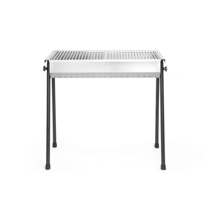 Barbecue &agrave; charbon de bois Patio 770x380mm avec double grille et cendrier - Hendi